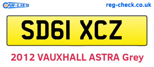 SD61XCZ are the vehicle registration plates.