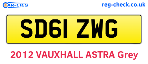 SD61ZWG are the vehicle registration plates.