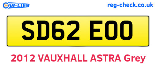 SD62EOO are the vehicle registration plates.