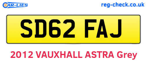 SD62FAJ are the vehicle registration plates.