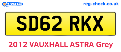 SD62RKX are the vehicle registration plates.