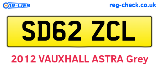 SD62ZCL are the vehicle registration plates.