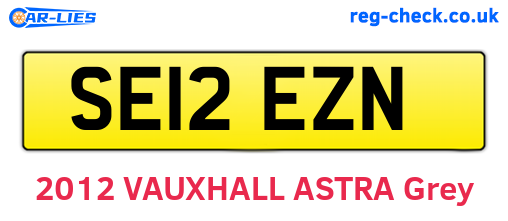SE12EZN are the vehicle registration plates.