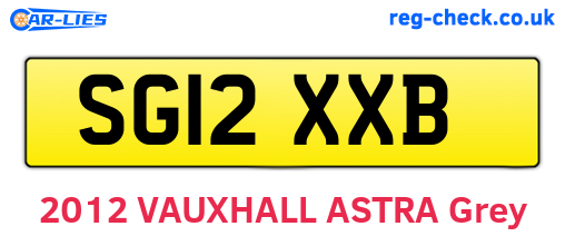 SG12XXB are the vehicle registration plates.