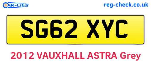 SG62XYC are the vehicle registration plates.