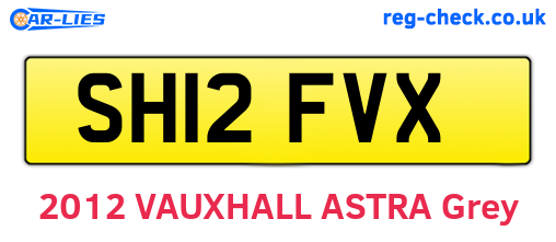 SH12FVX are the vehicle registration plates.