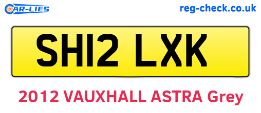 SH12LXK are the vehicle registration plates.