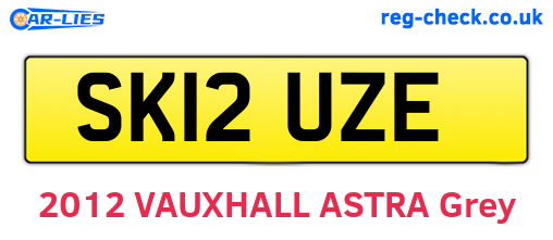 SK12UZE are the vehicle registration plates.