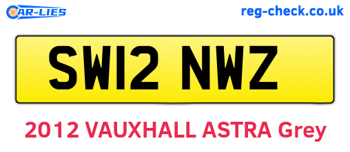 SW12NWZ are the vehicle registration plates.