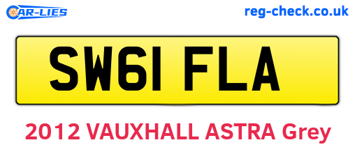 SW61FLA are the vehicle registration plates.