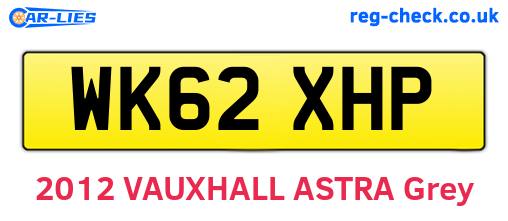 WK62XHP are the vehicle registration plates.