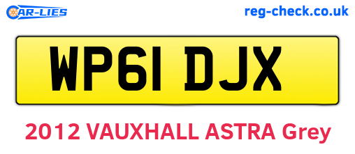 WP61DJX are the vehicle registration plates.