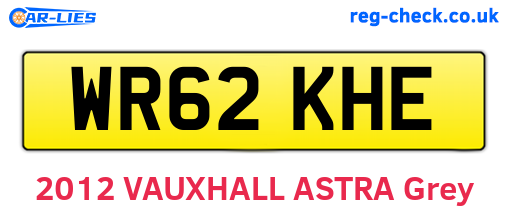WR62KHE are the vehicle registration plates.