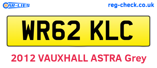 WR62KLC are the vehicle registration plates.