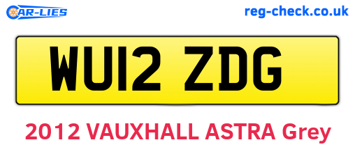 WU12ZDG are the vehicle registration plates.