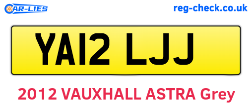 YA12LJJ are the vehicle registration plates.