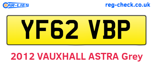 YF62VBP are the vehicle registration plates.