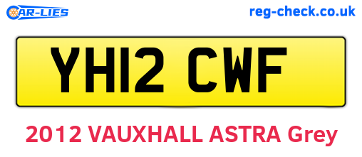 YH12CWF are the vehicle registration plates.