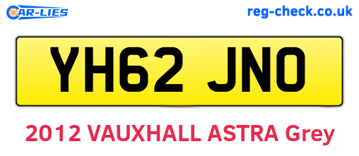 YH62JNO are the vehicle registration plates.