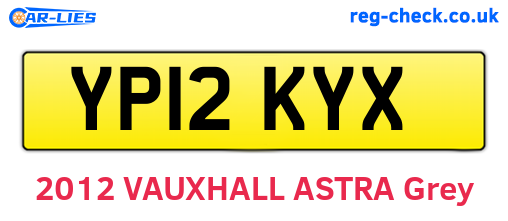 YP12KYX are the vehicle registration plates.
