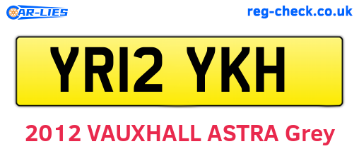 YR12YKH are the vehicle registration plates.
