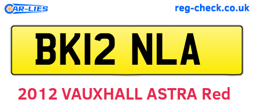 BK12NLA are the vehicle registration plates.