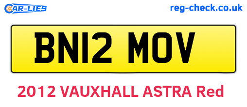 BN12MOV are the vehicle registration plates.
