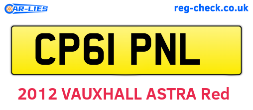 CP61PNL are the vehicle registration plates.