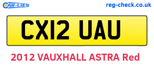 CX12UAU are the vehicle registration plates.