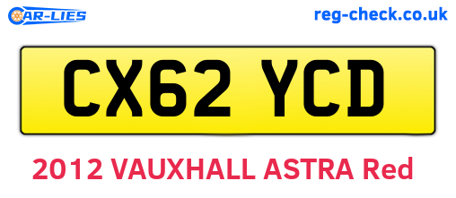 CX62YCD are the vehicle registration plates.