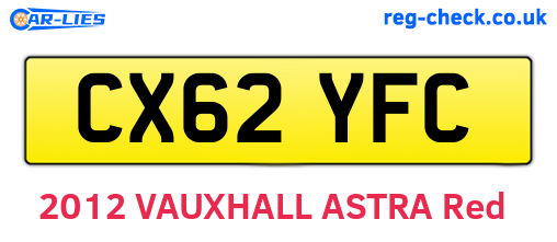 CX62YFC are the vehicle registration plates.