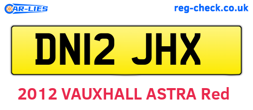 DN12JHX are the vehicle registration plates.