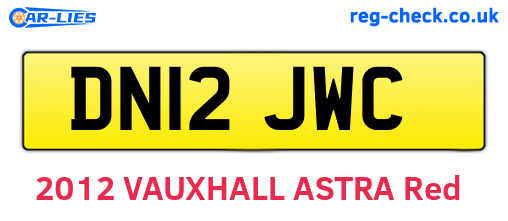 DN12JWC are the vehicle registration plates.