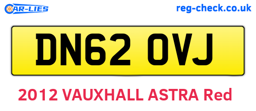 DN62OVJ are the vehicle registration plates.