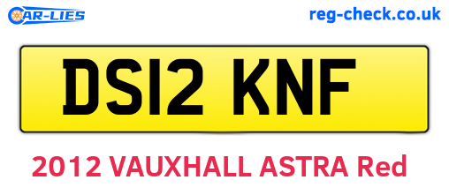 DS12KNF are the vehicle registration plates.
