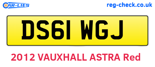 DS61WGJ are the vehicle registration plates.