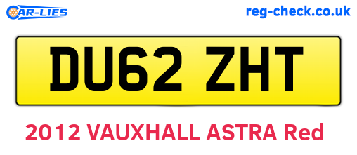DU62ZHT are the vehicle registration plates.