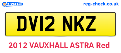 DV12NKZ are the vehicle registration plates.