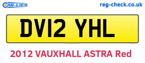 DV12YHL are the vehicle registration plates.
