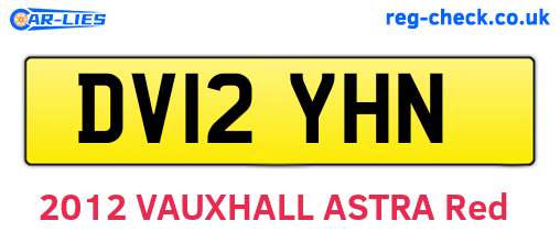 DV12YHN are the vehicle registration plates.