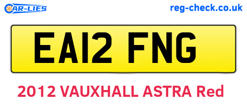 EA12FNG are the vehicle registration plates.