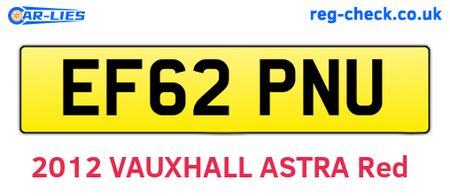 EF62PNU are the vehicle registration plates.
