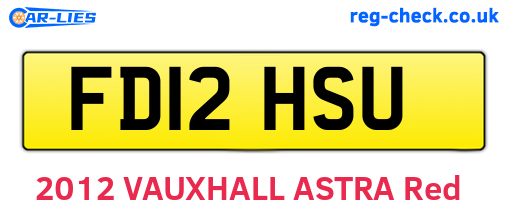FD12HSU are the vehicle registration plates.