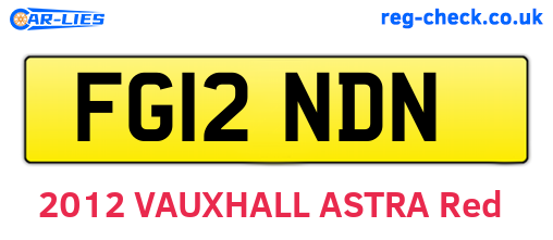 FG12NDN are the vehicle registration plates.