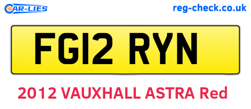 FG12RYN are the vehicle registration plates.