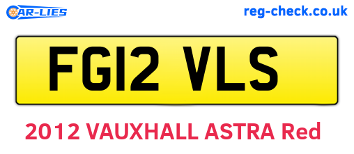 FG12VLS are the vehicle registration plates.