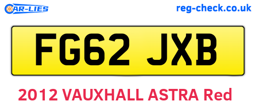 FG62JXB are the vehicle registration plates.