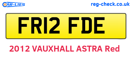 FR12FDE are the vehicle registration plates.
