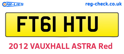 FT61HTU are the vehicle registration plates.