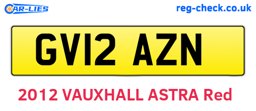 GV12AZN are the vehicle registration plates.